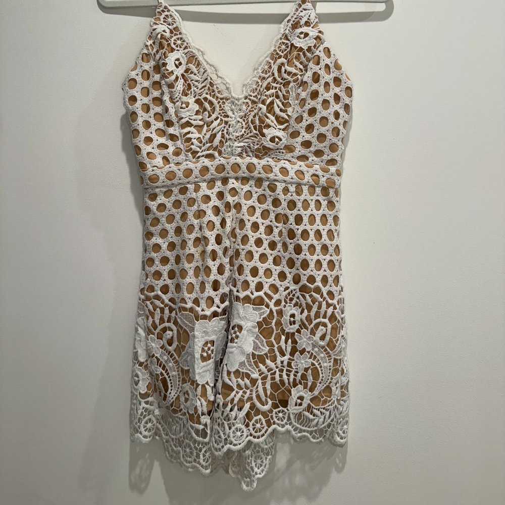 White Lace Romper